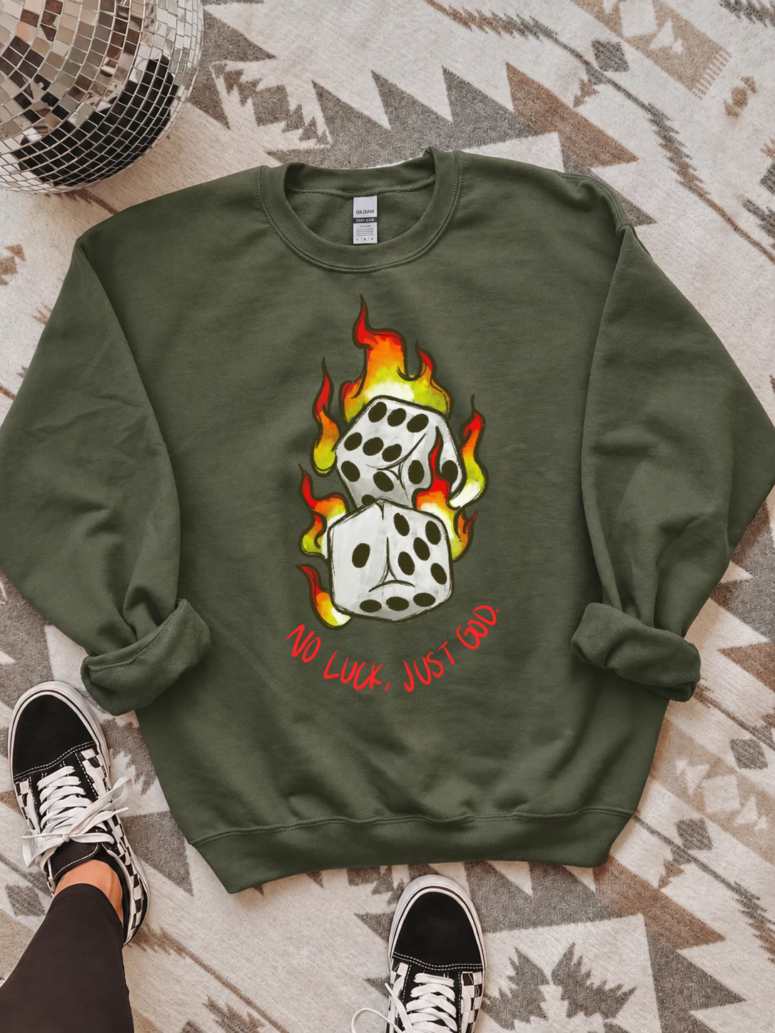 No Luck, Just God Crewneck