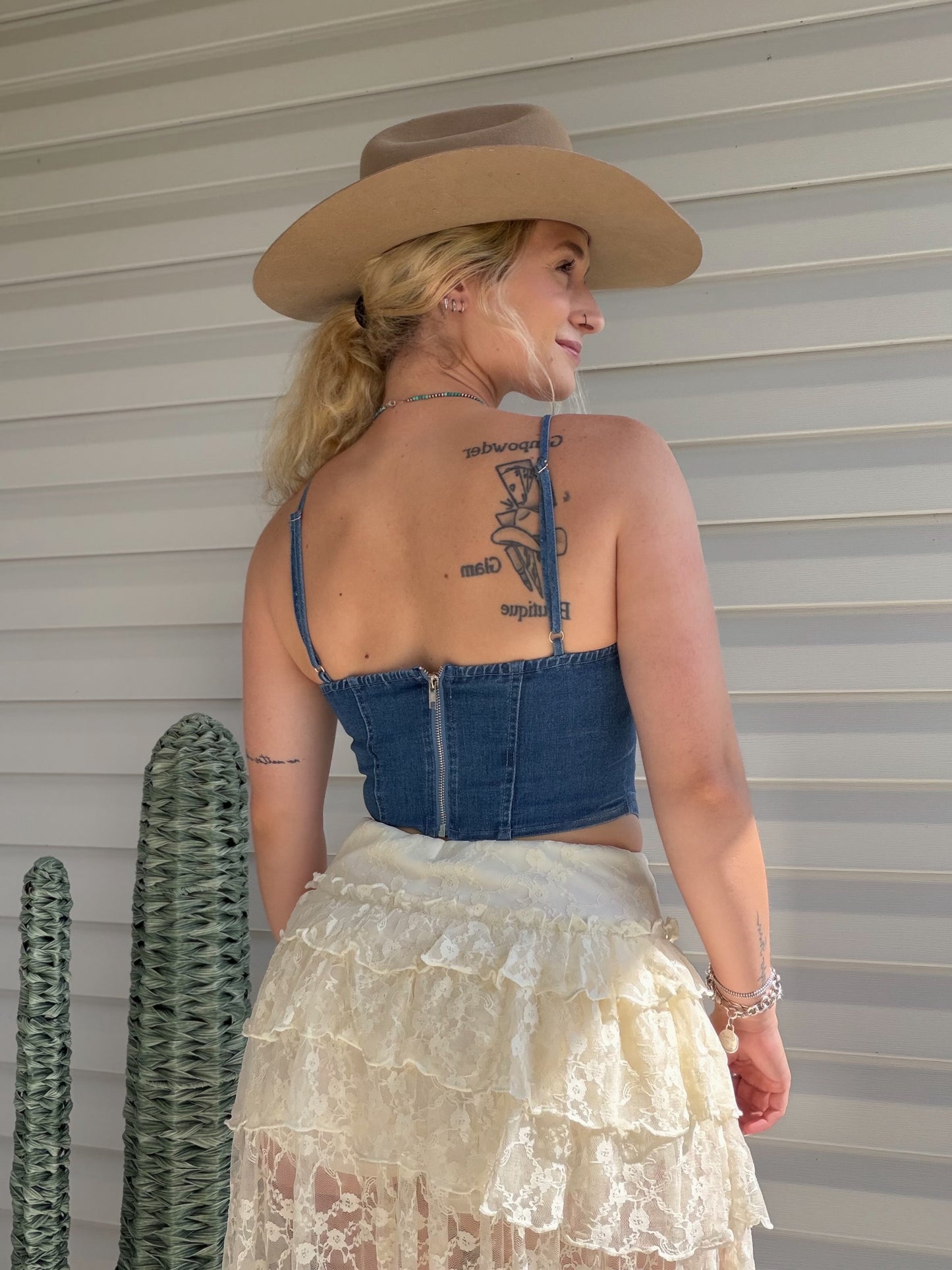 Denim Corset Tank