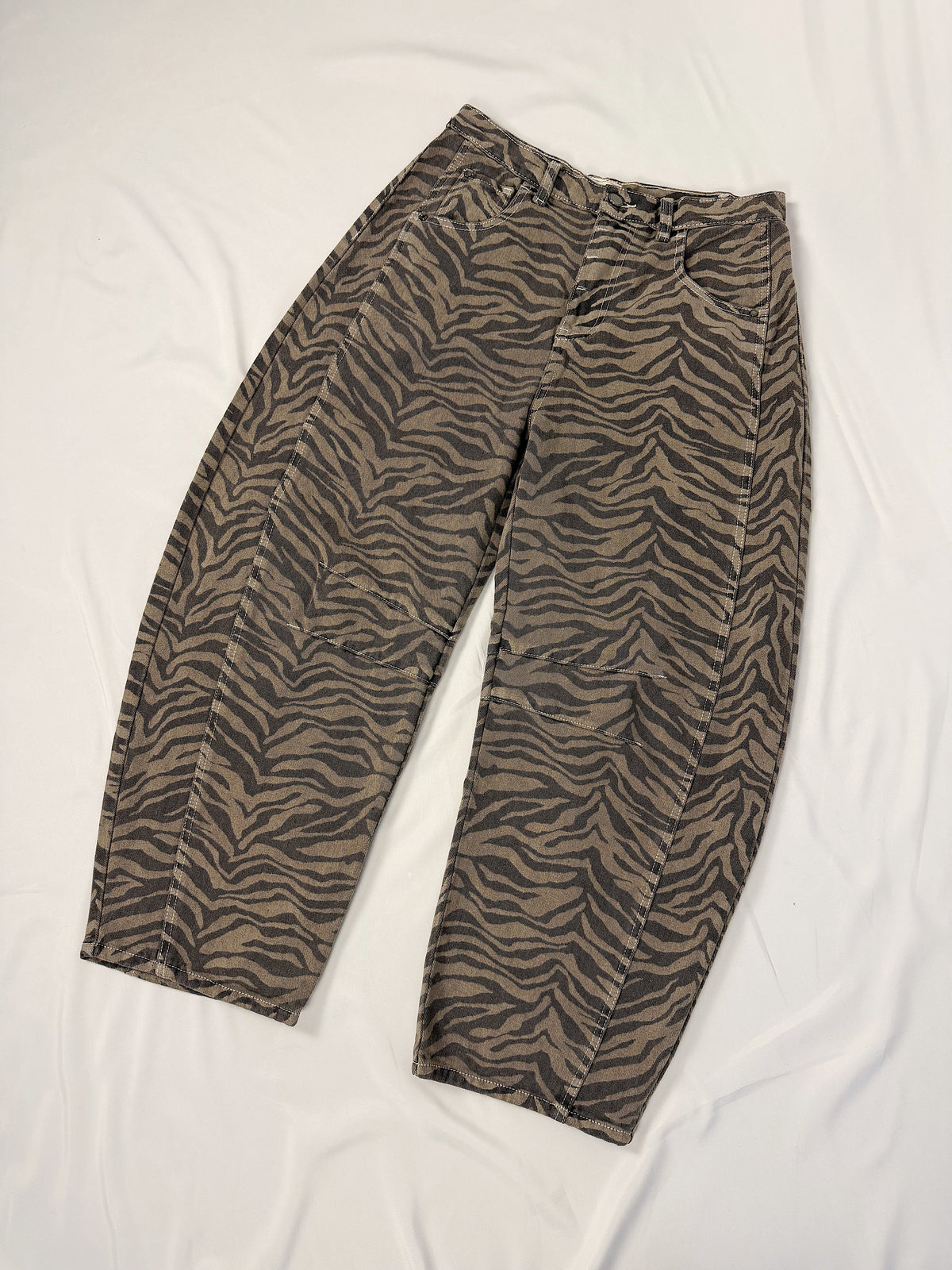 The Zebra Barrel Jeans