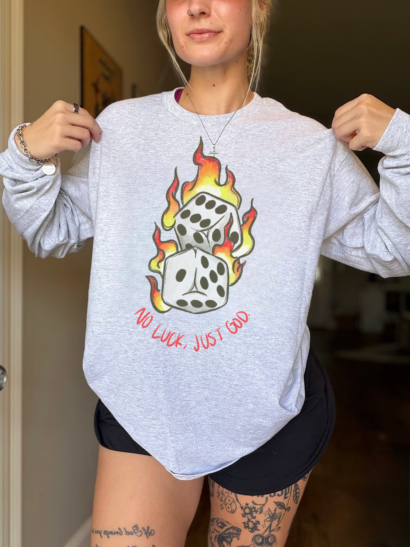 No Luck, Just God Long Sleeve Tee