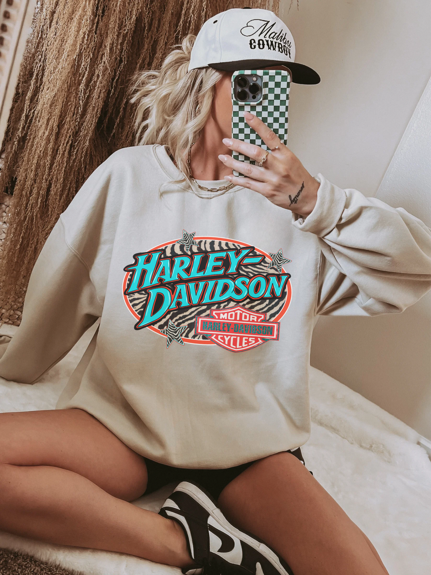 Zebra Harley TEE or CREWNECK