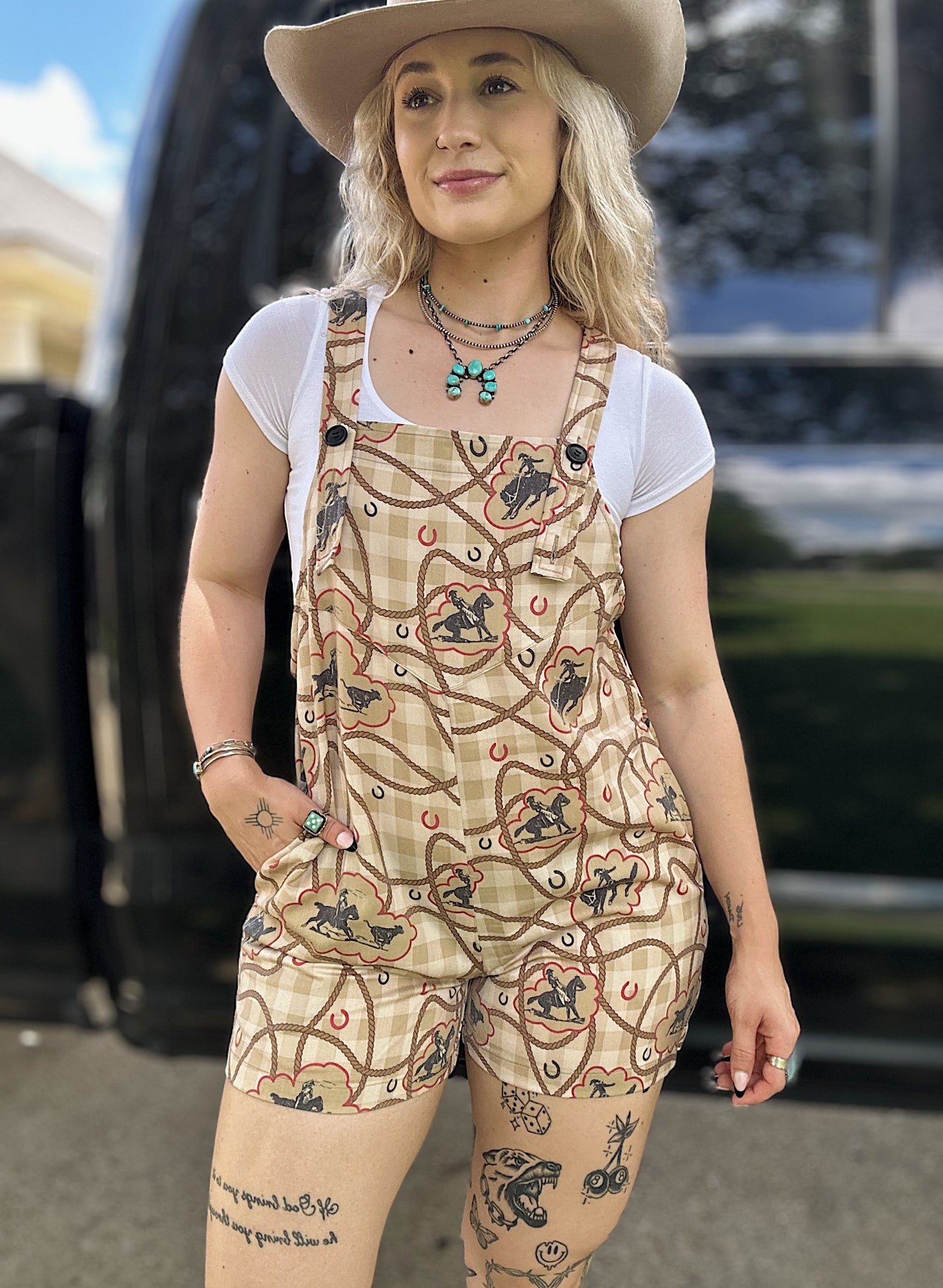The Giddy Up Gingham Romper