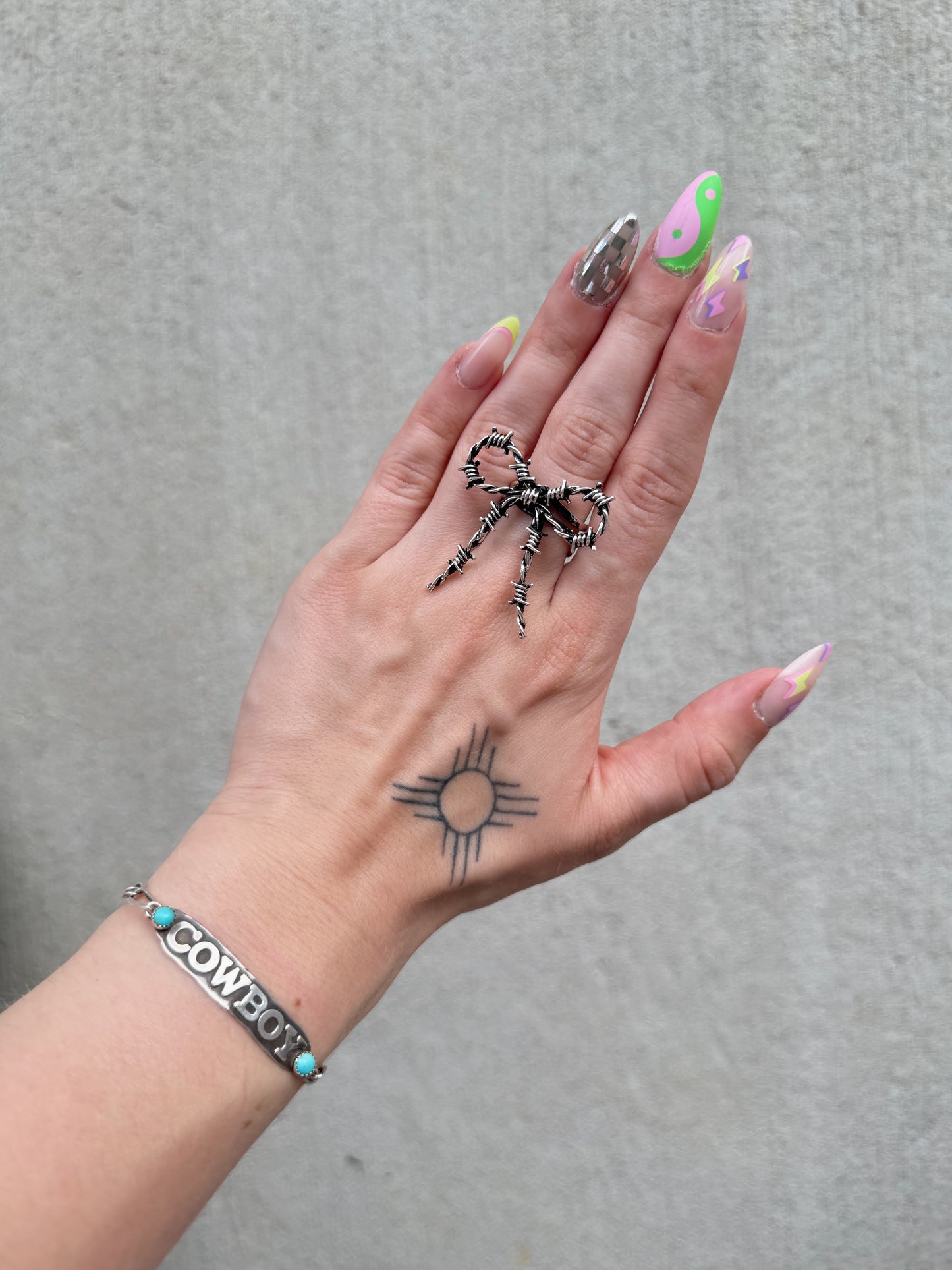 Barbed Wire Bow Ring