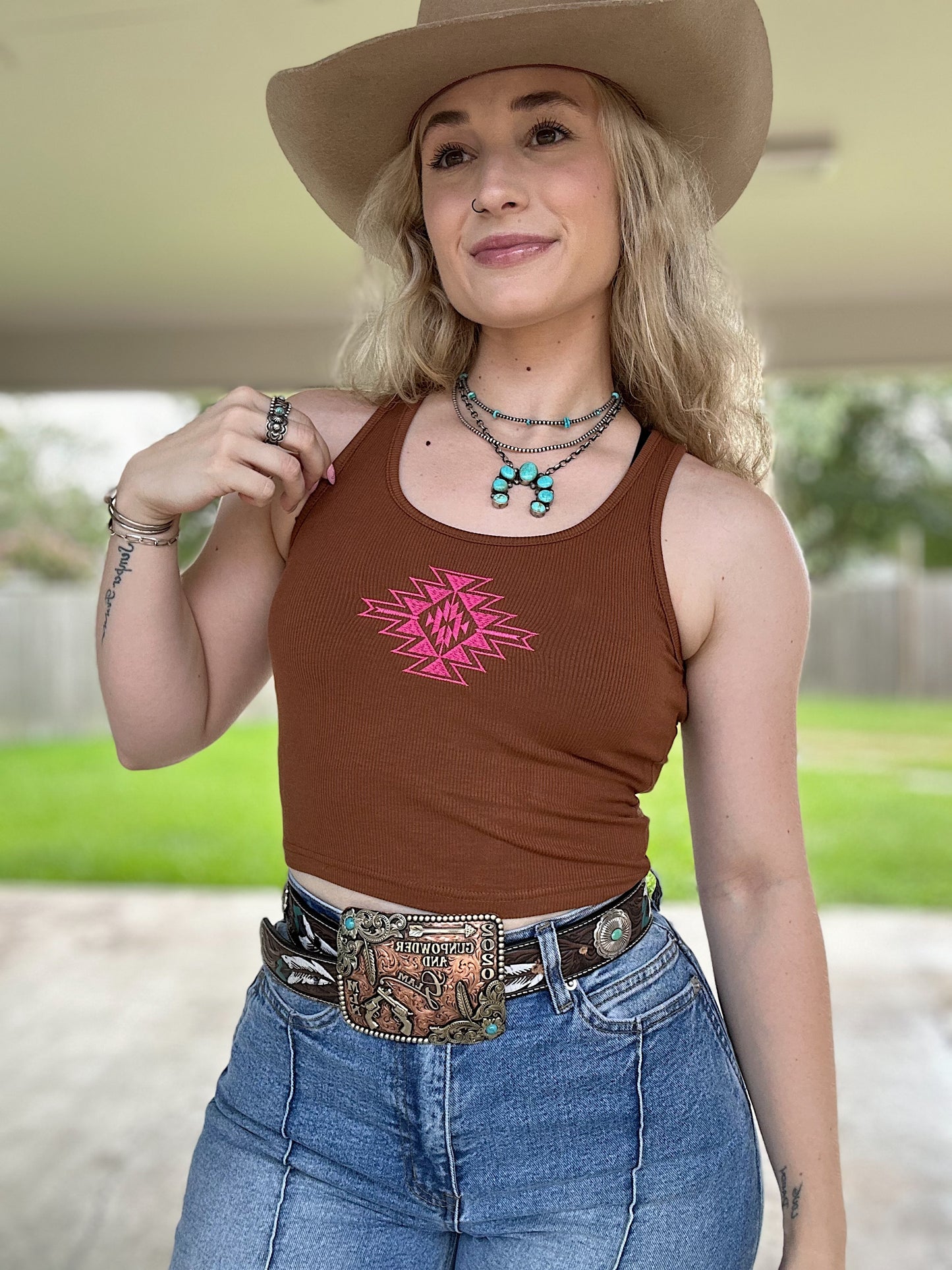 Aztec Ribbed Tank