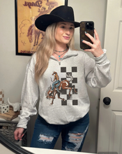 Load image into Gallery viewer, Checkered Cowboy Quarter Zip
