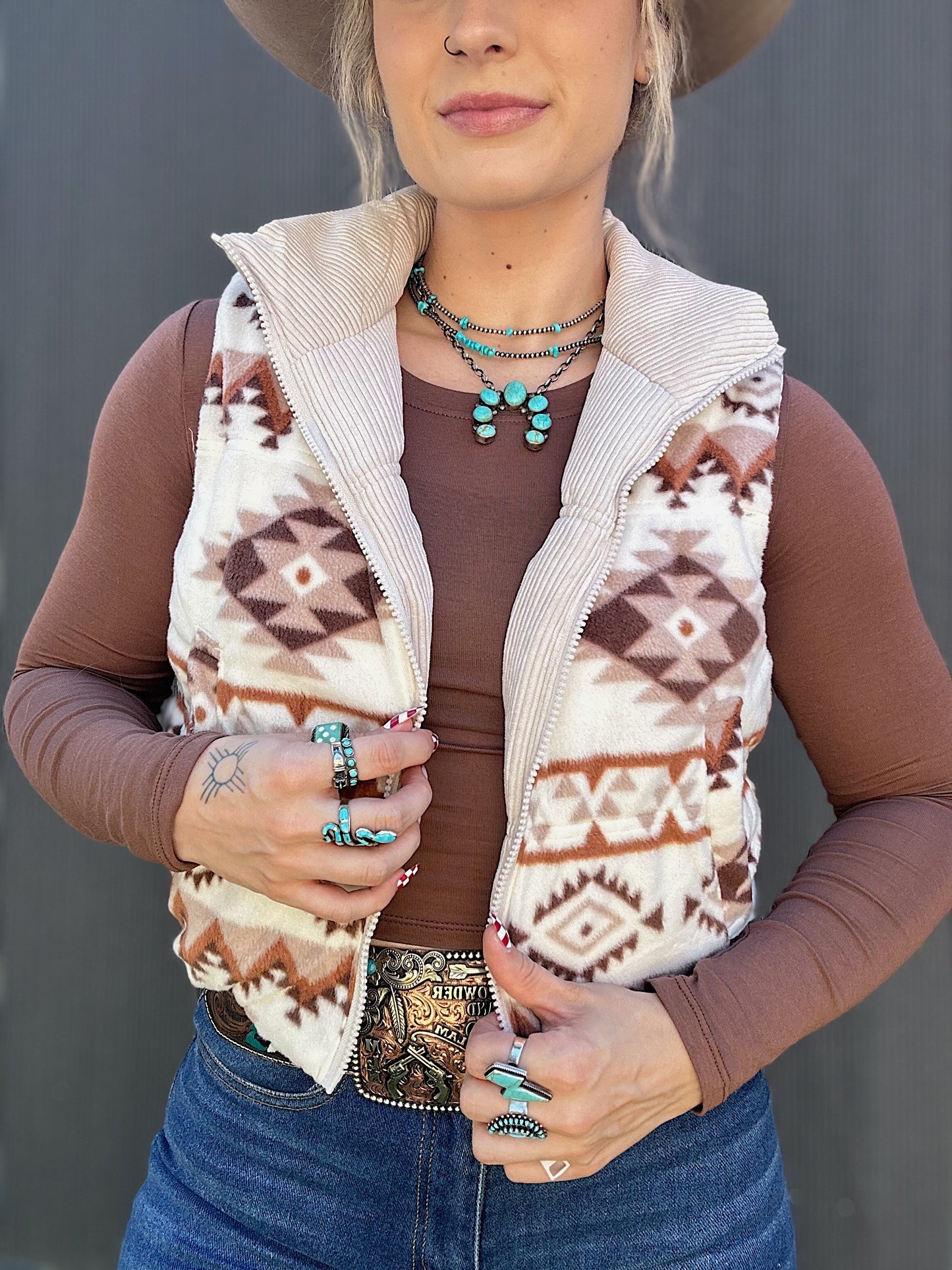 Reversible Aztec Vest