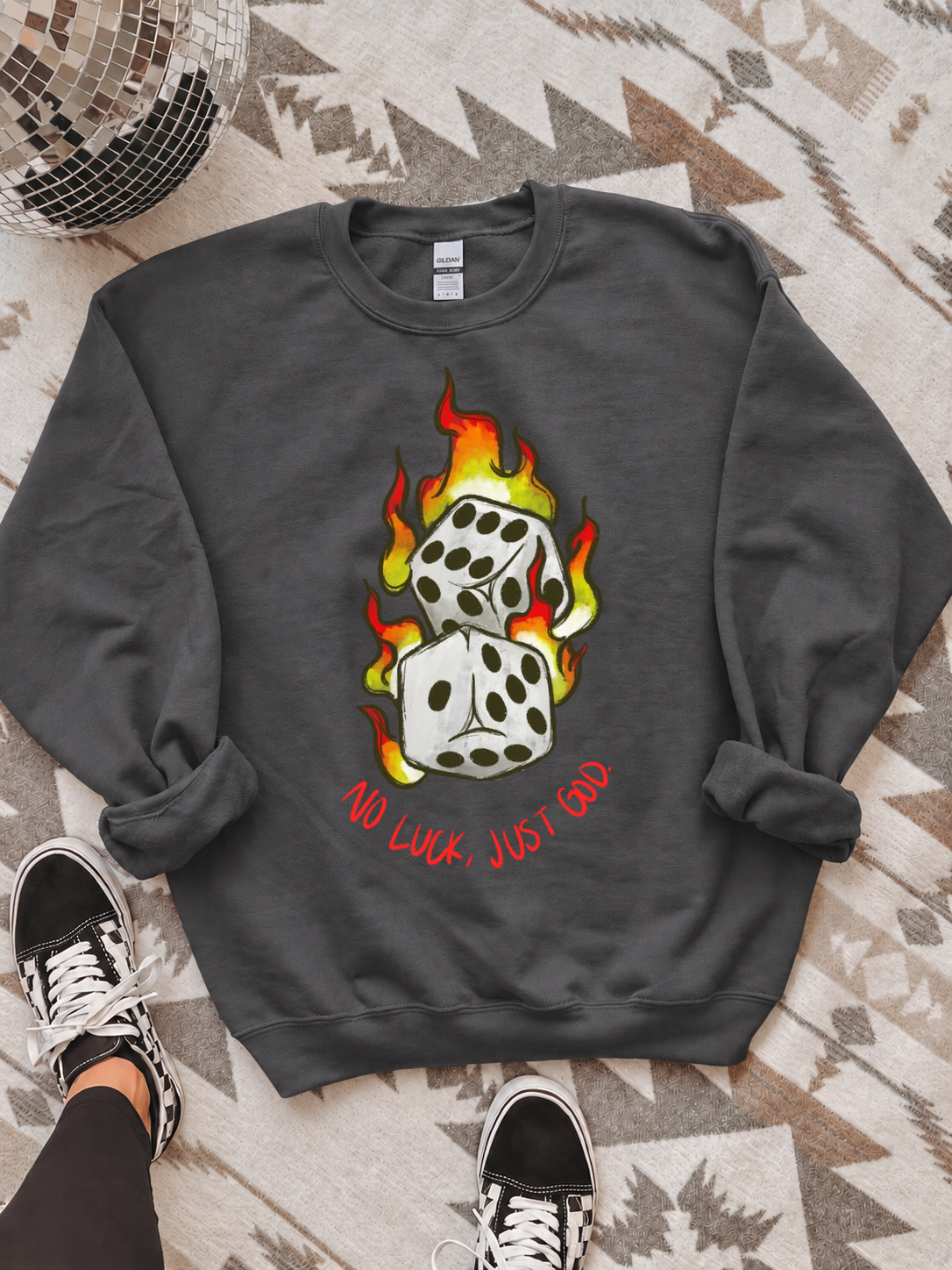 No Luck, Just God Crewneck