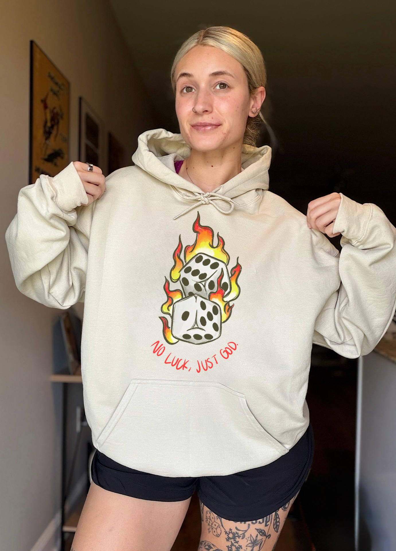 No Luck, Just God Hoodie