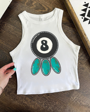 Load image into Gallery viewer, 8 Ball Cropped Tank
