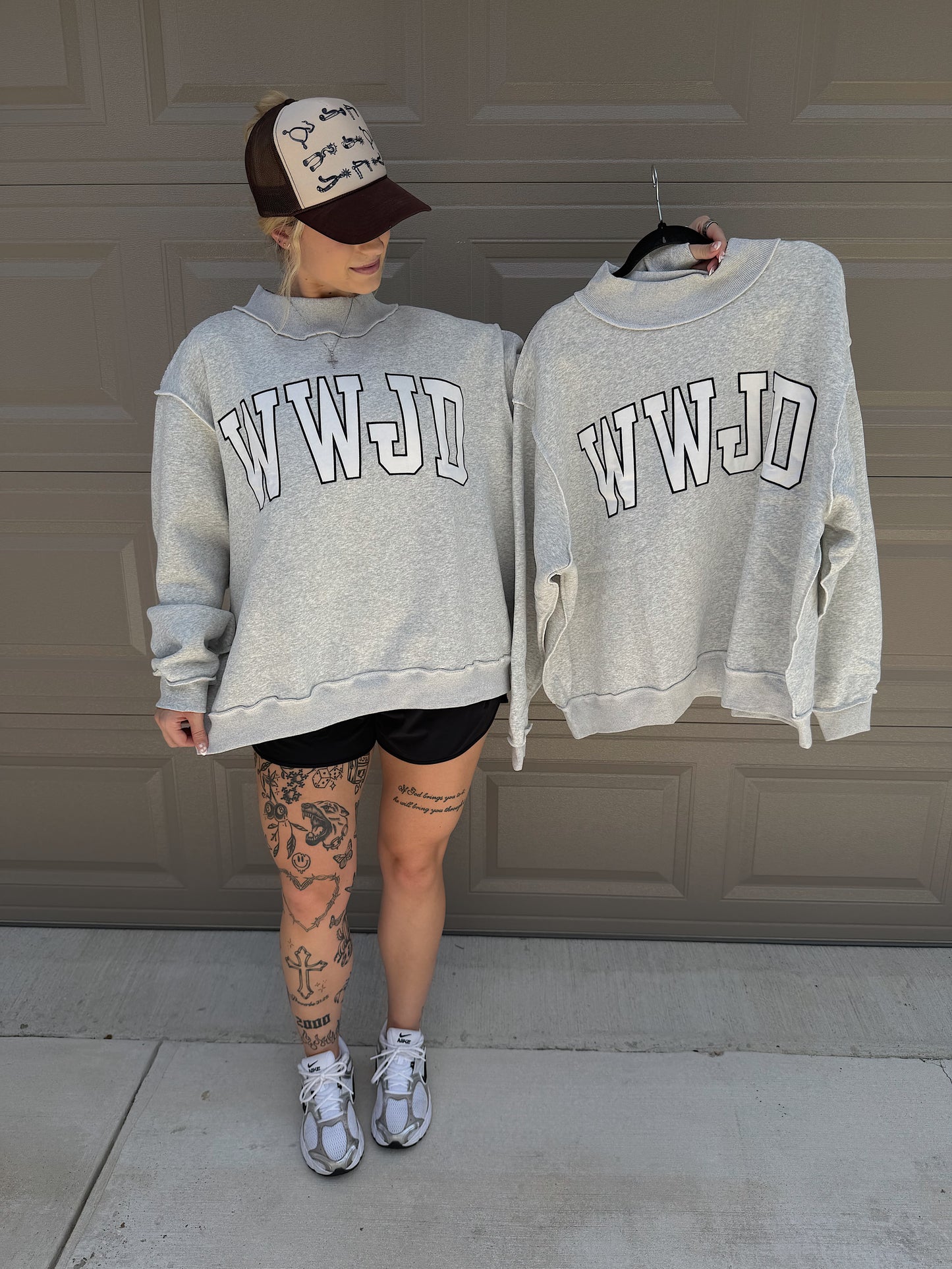 WWJD Mock Neck Sweatshirt