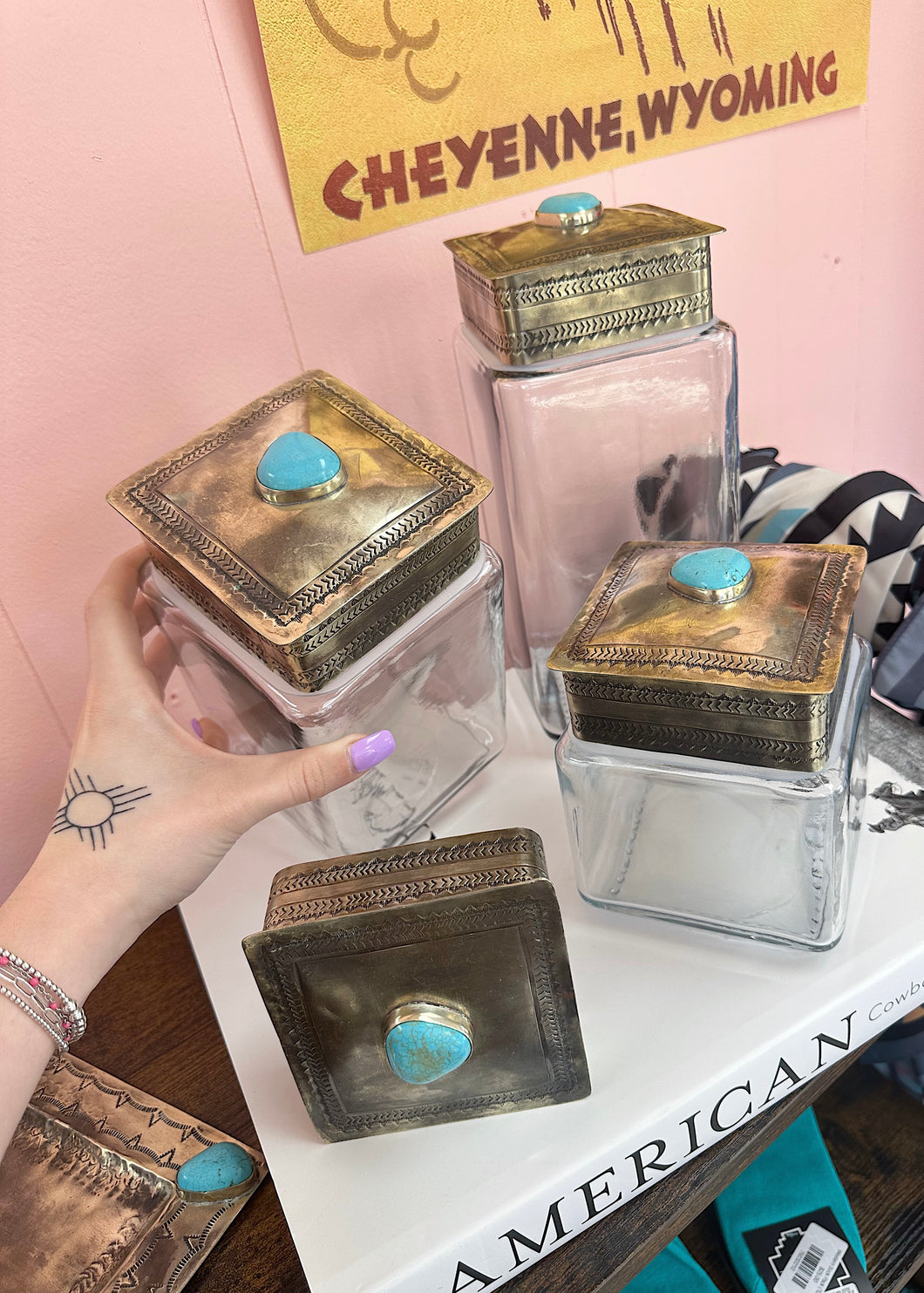 Genuine Turquoise Canisters (3 sizes)