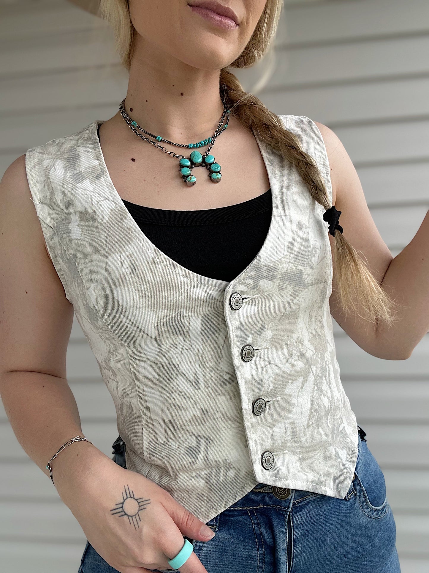 Camo Denim Vest