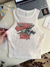 Load image into Gallery viewer, Cowboy Sh!t Cropped Tank
