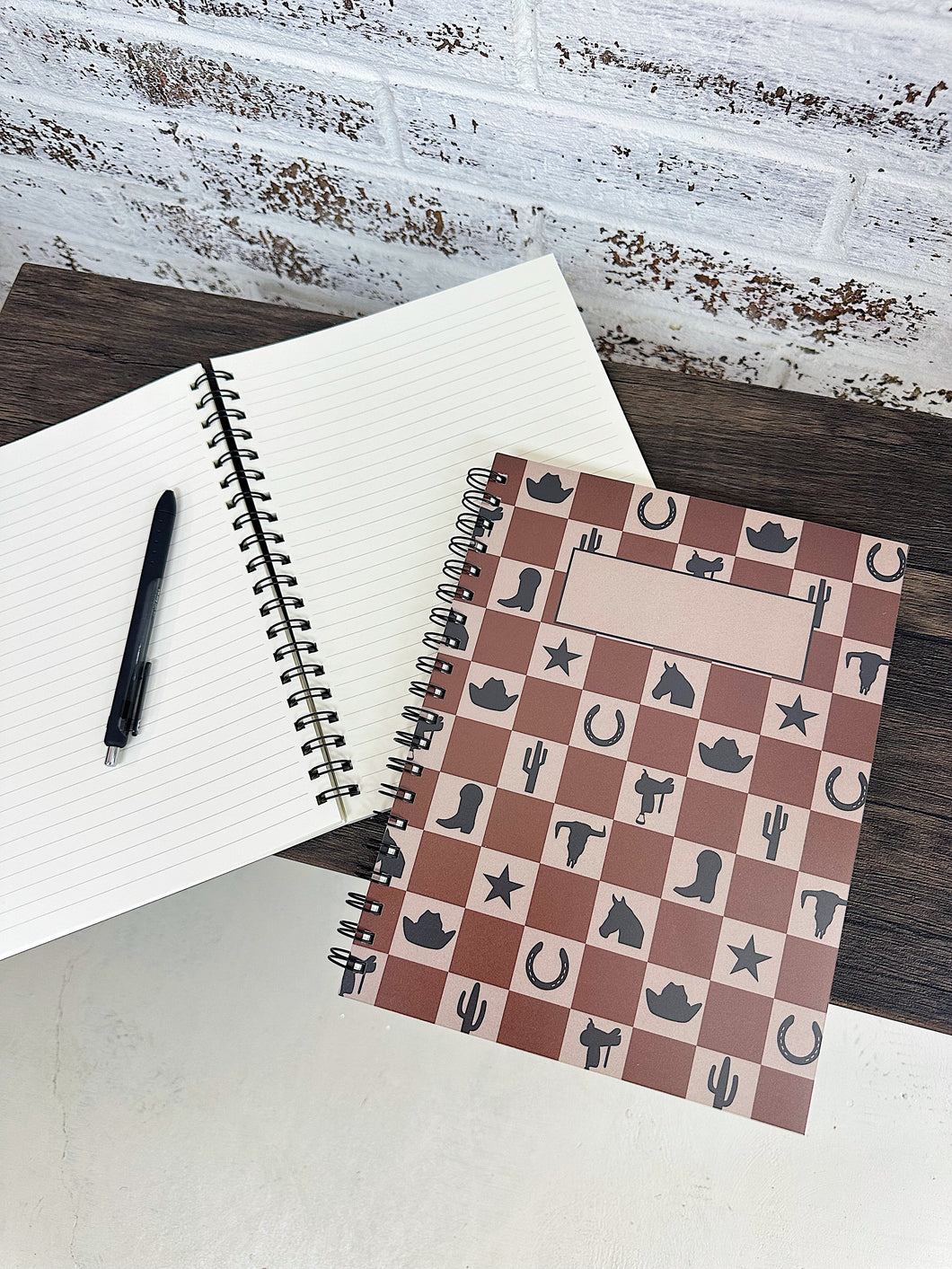 Western Checkered Notebook