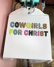Load image into Gallery viewer, Cowgirls For Christ Tee or Crewneck
