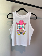Load image into Gallery viewer, Rodeo Clown Cropped Tank
