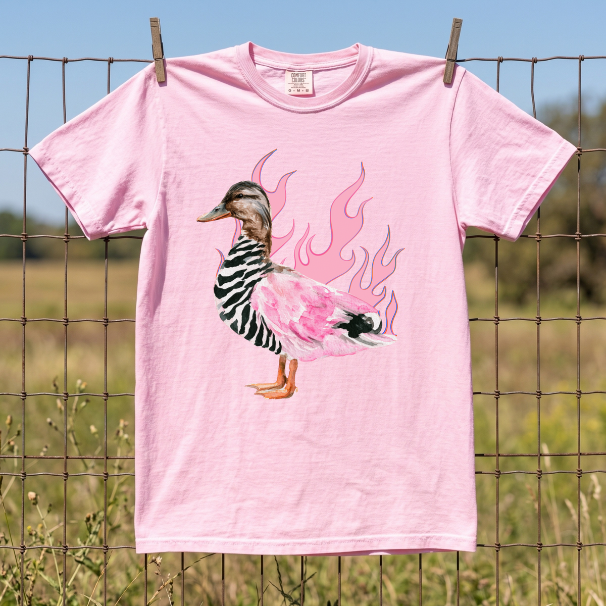 Pink Flame Mallard COMFORT COLORS TEE