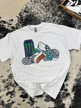 Load image into Gallery viewer, Turquoise &amp; Monster TEE or CREWNECK
