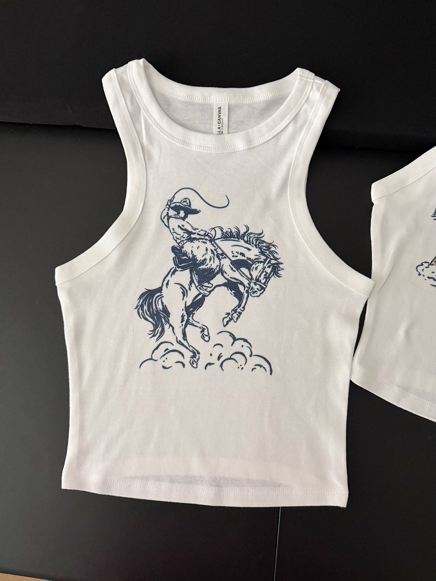 Cowboy Doodle Cropped Tank