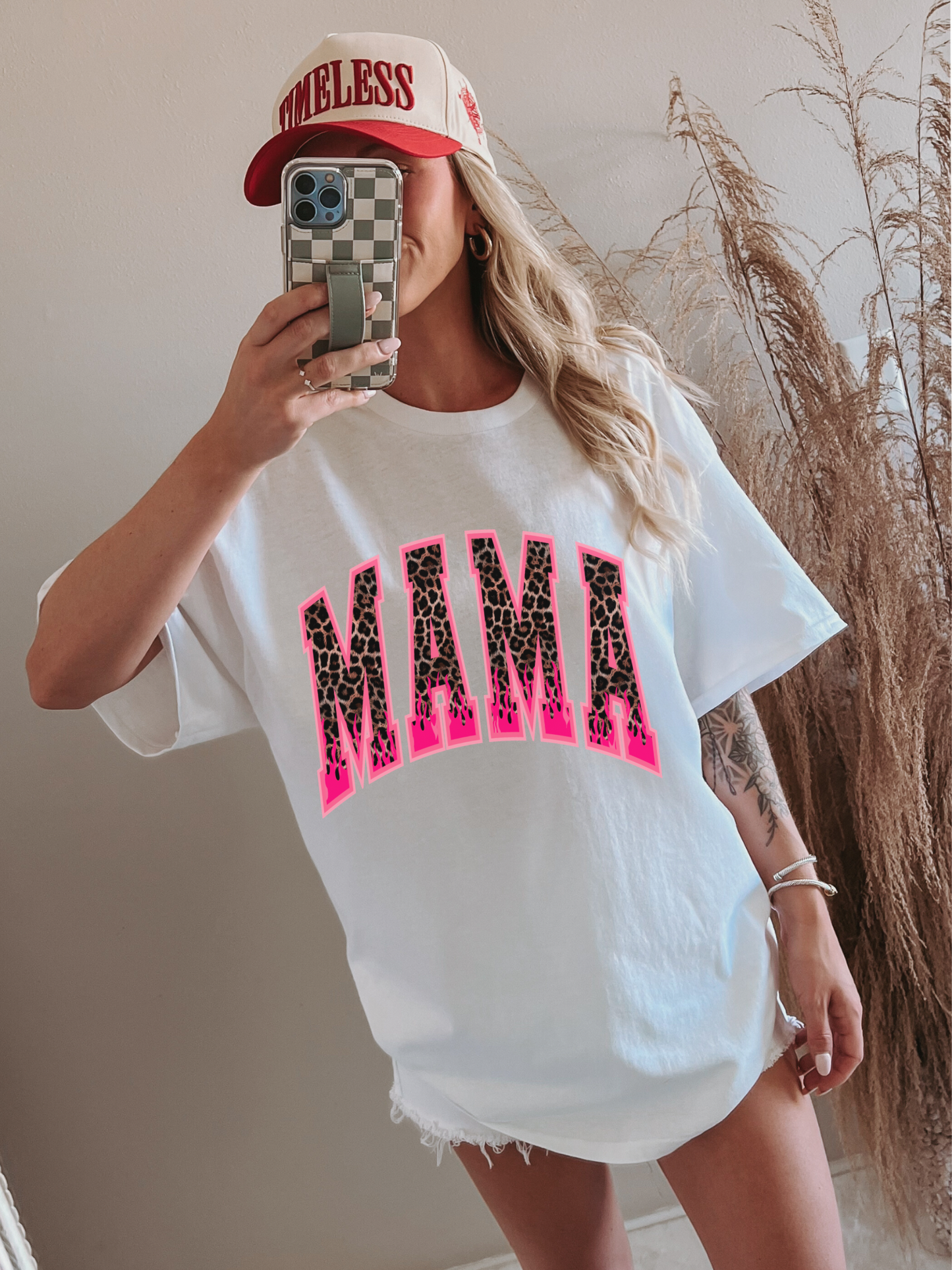Leopard & Flames Mama TEE or CREWNECK