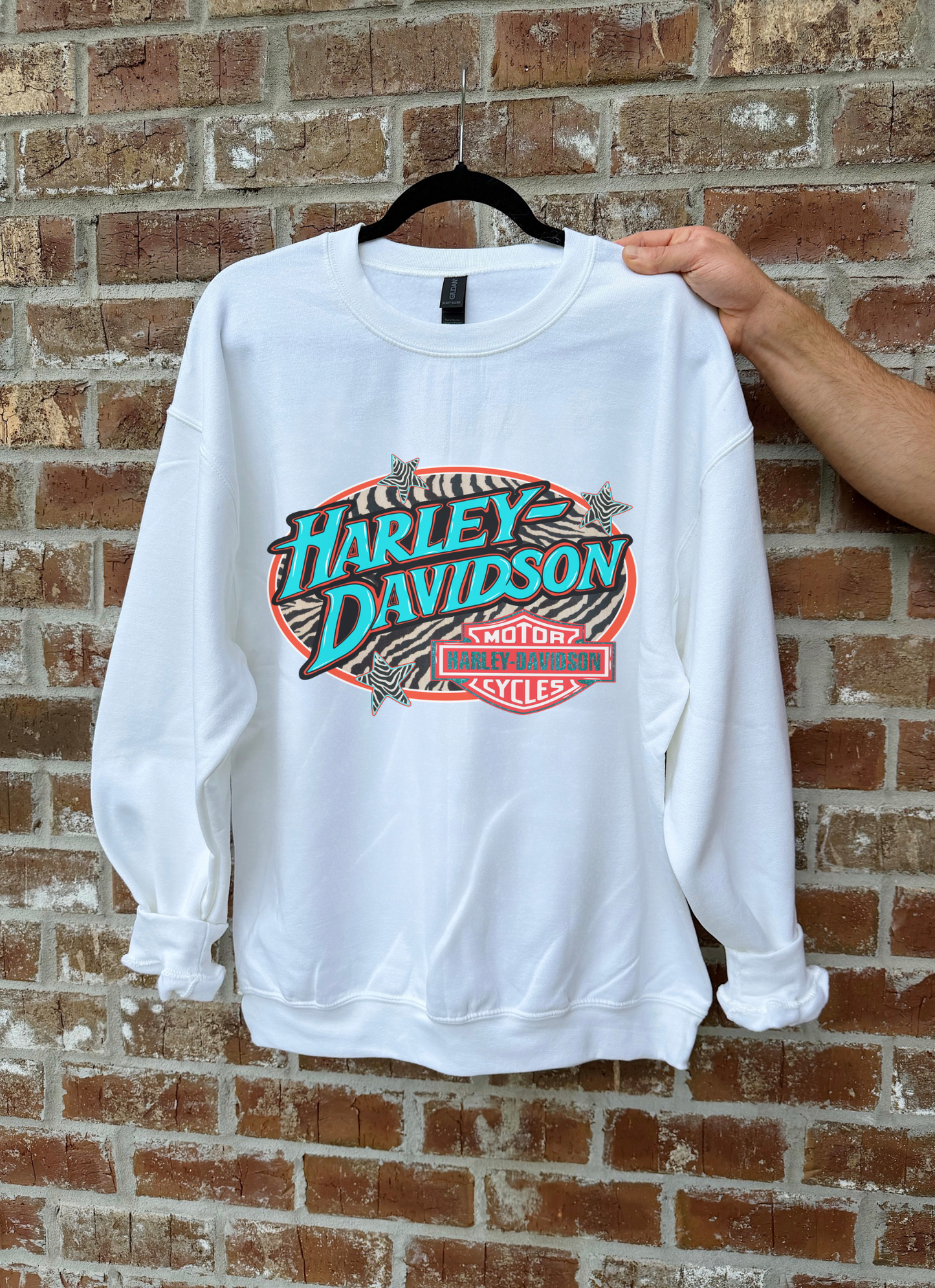 Zebra Harley TEE or CREWNECK