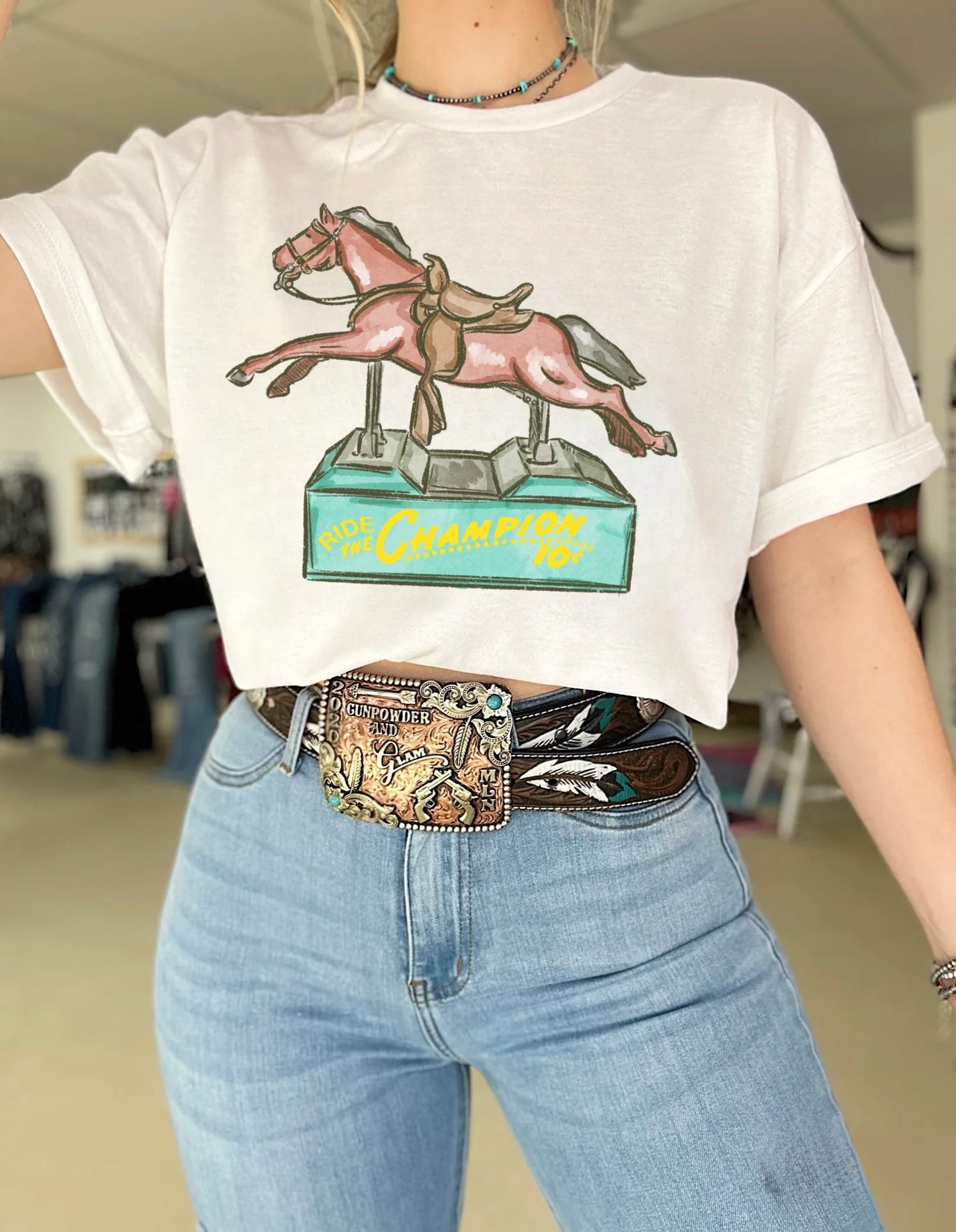 Carnival Cowgirl TEE or CREWNECK