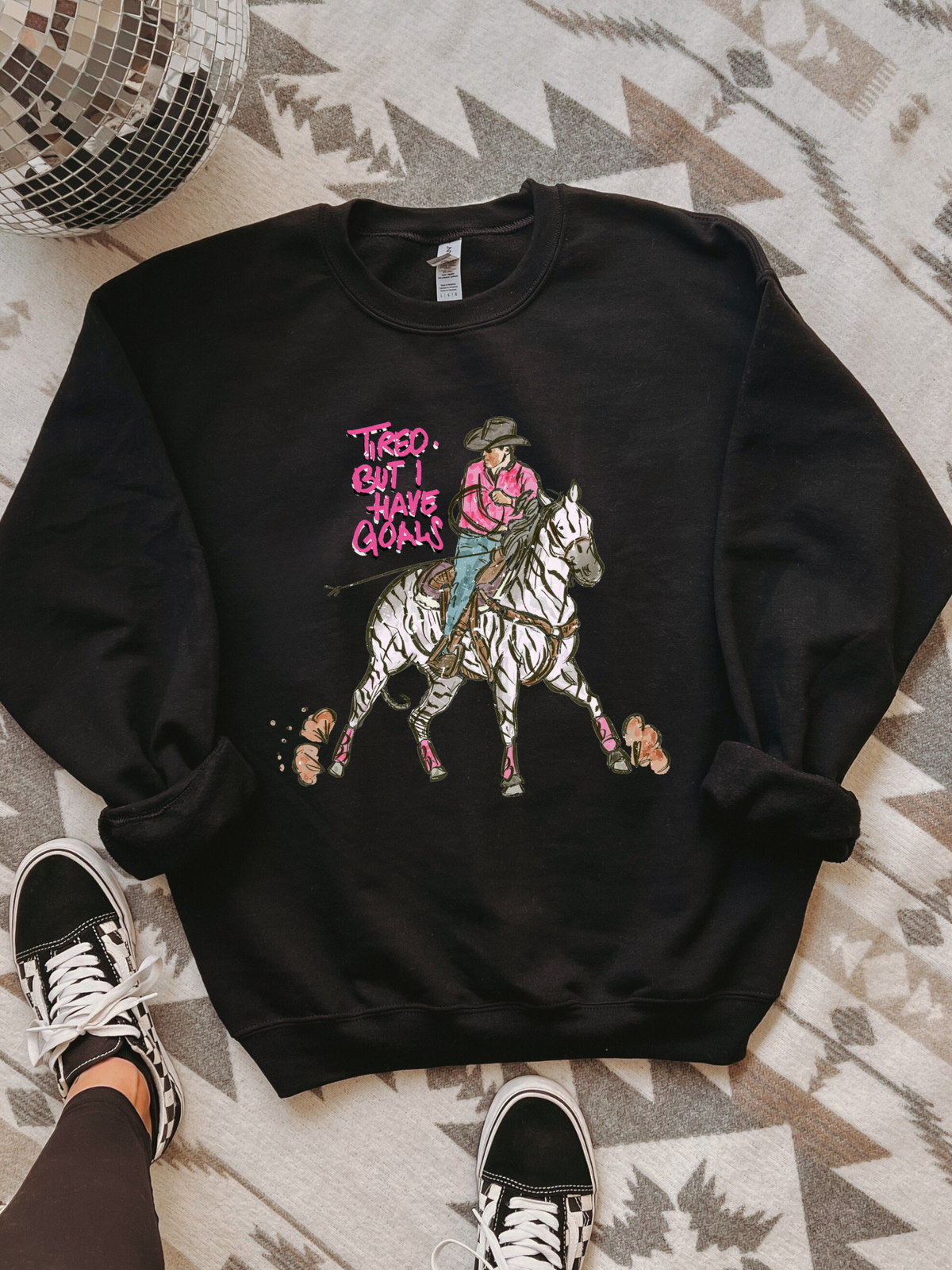 Tired But I Have Goals Crewneck
