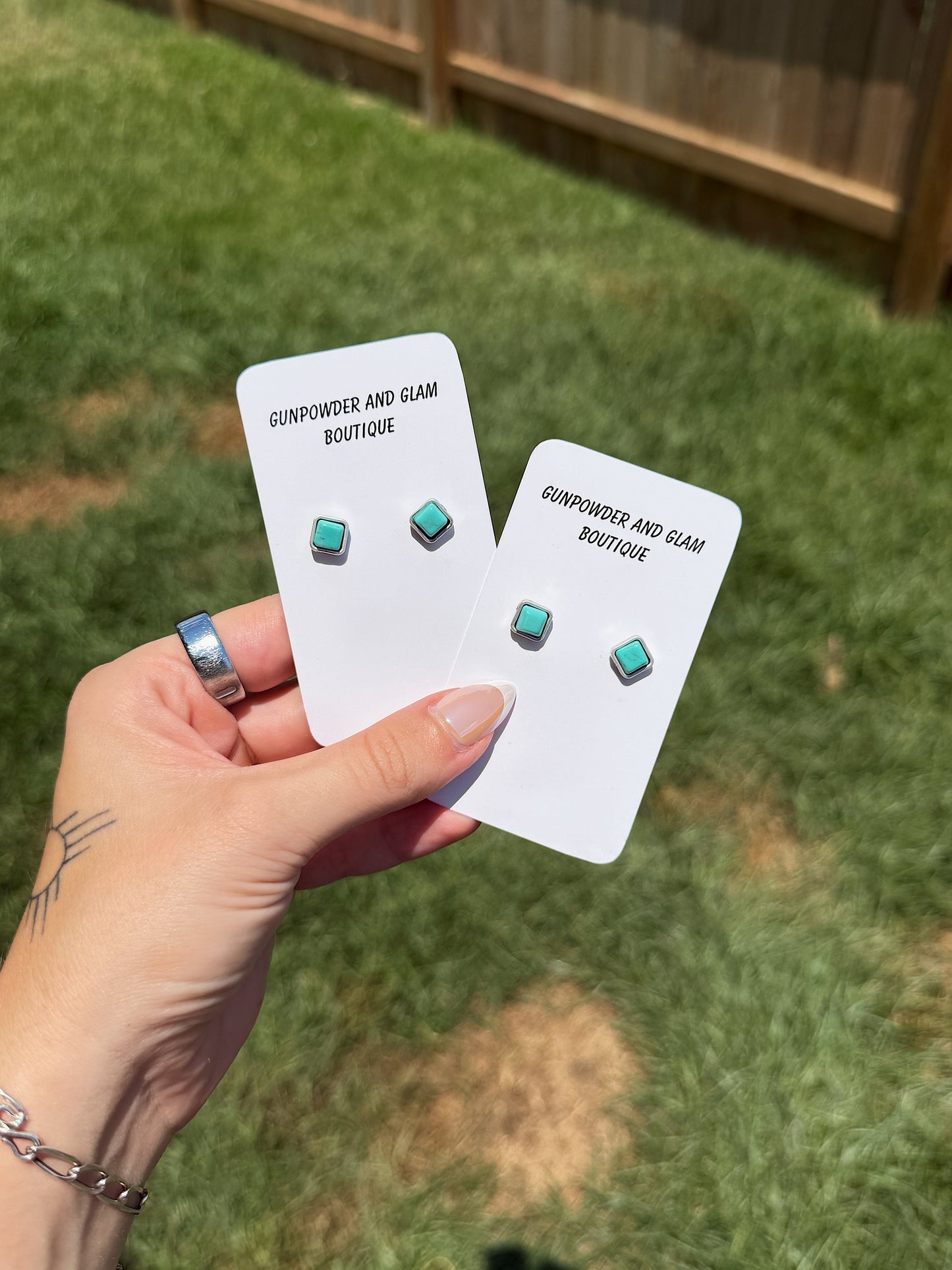 The Dainty Square Studs