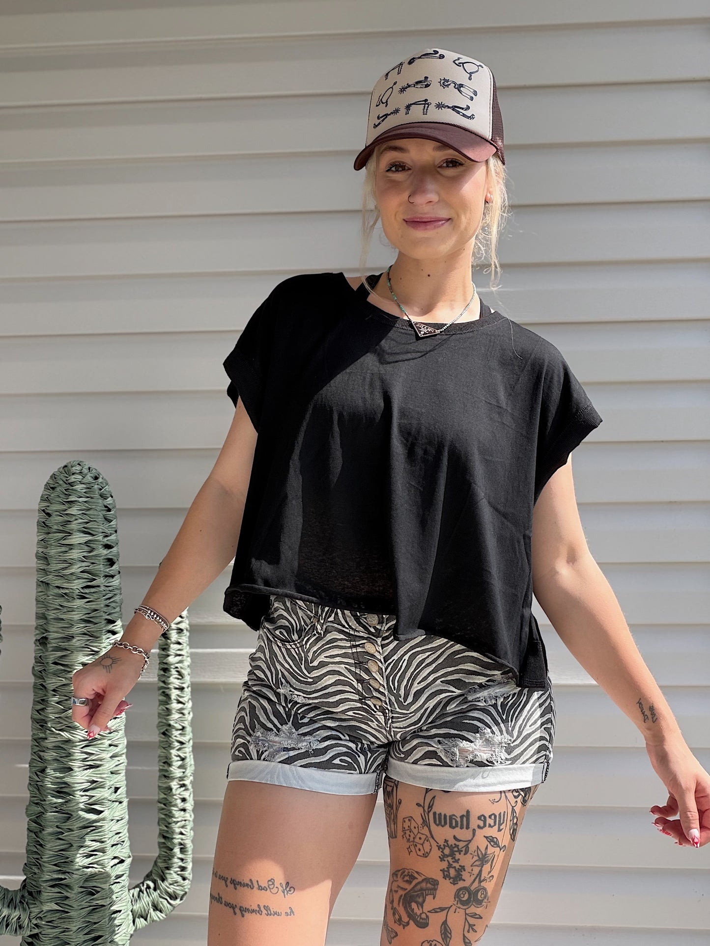 The Open Back Top (Black)