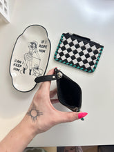 Load image into Gallery viewer, Checkered &amp; Cowhide Card Holder
