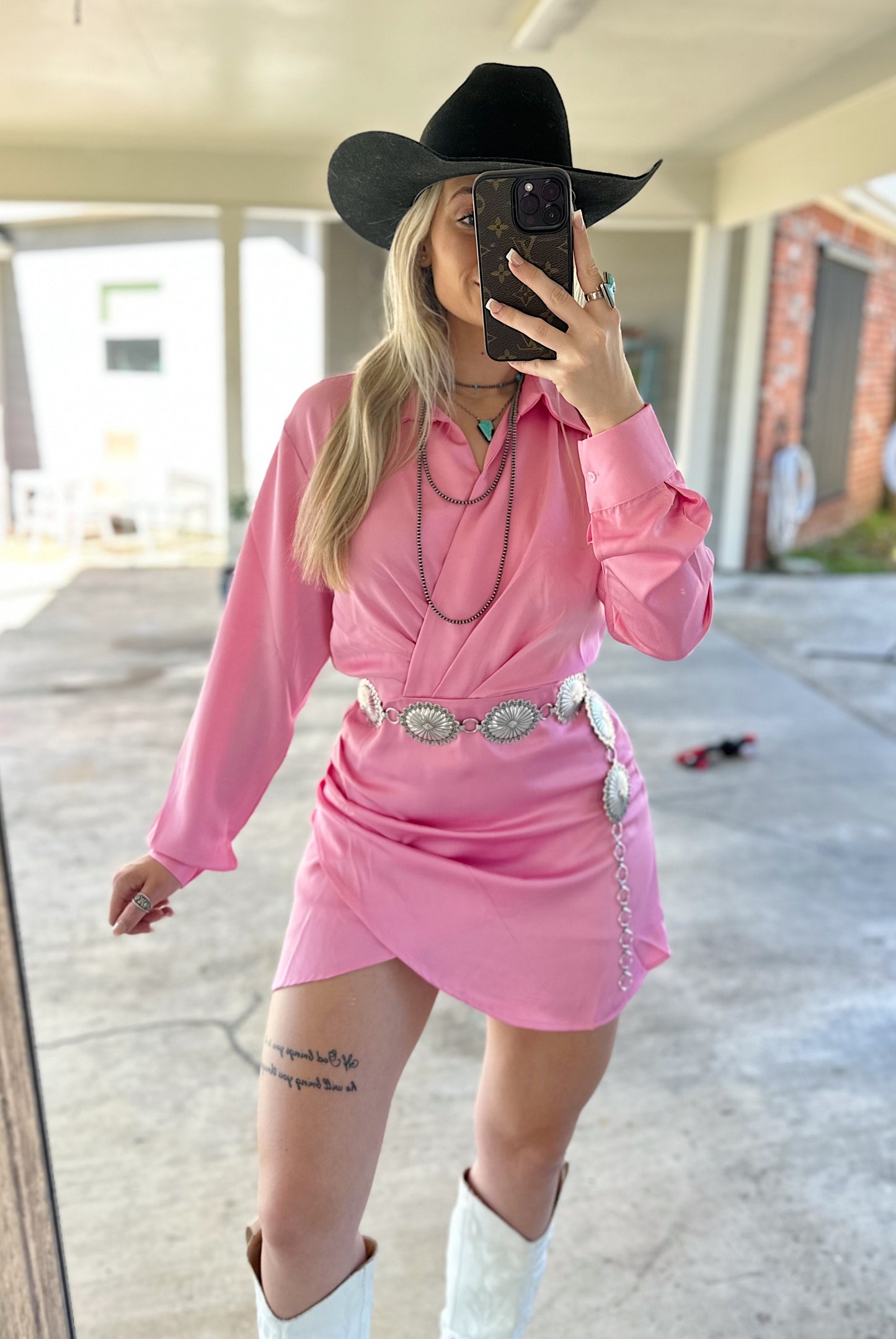 Pink Collared Dress