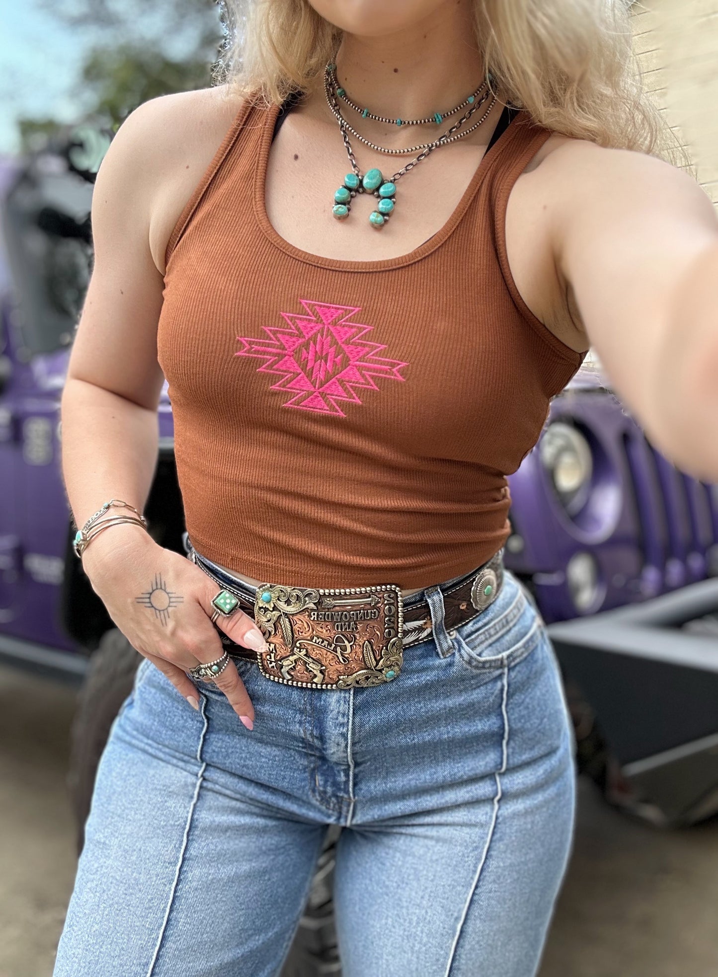 Aztec Ribbed Tank