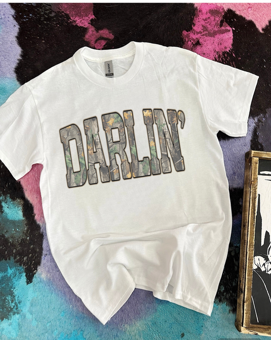 Camo Darlin’ Tee or Crewneck