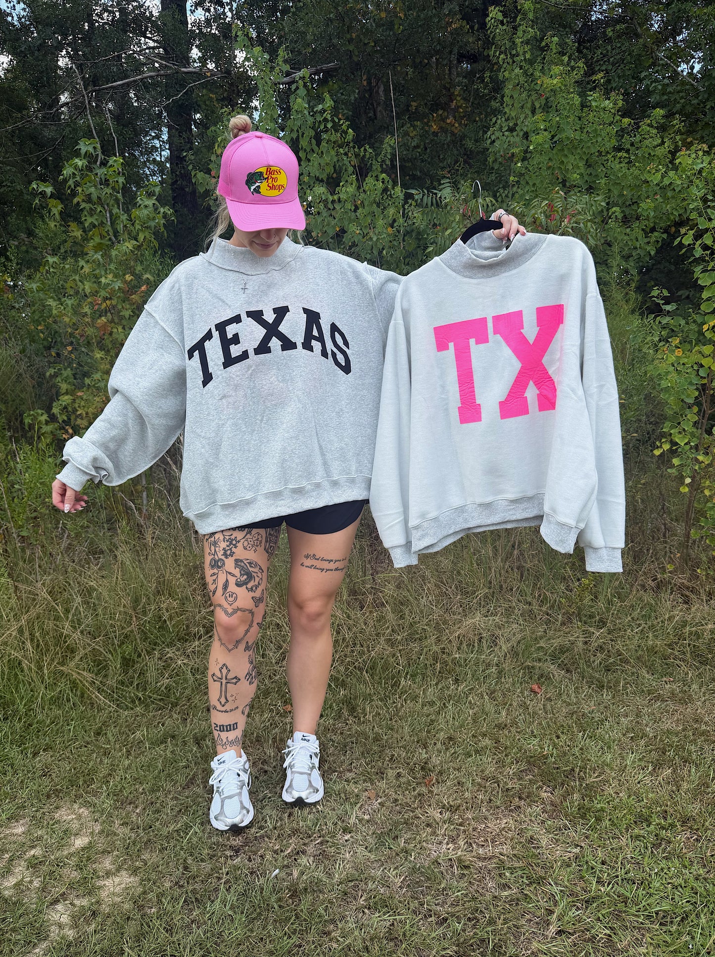 Texas Reversible Mock Neck Sweatshirt