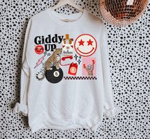 Load image into Gallery viewer, Giddy Up Collage TEE, CREWNECK or QUARTER ZIP
