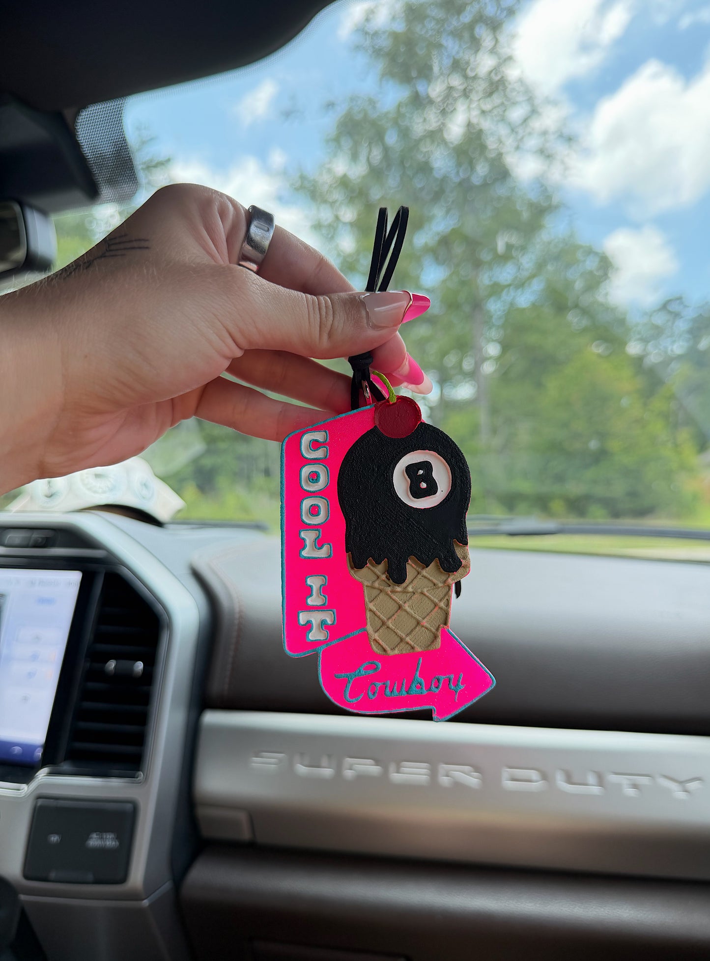 Cool It Cowboy Car Freshie (Pink)