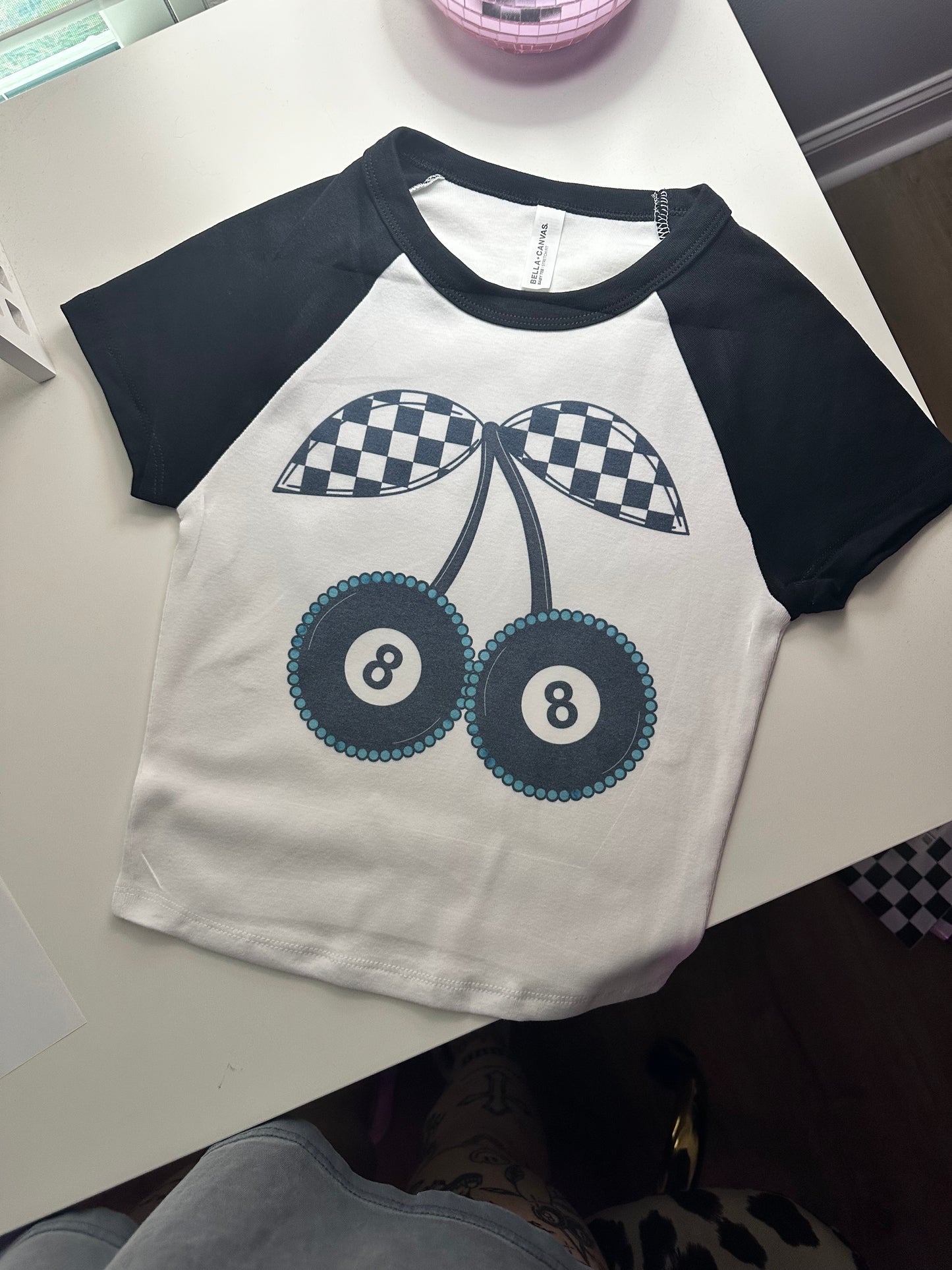 8 Ball Cherry Baby Tee