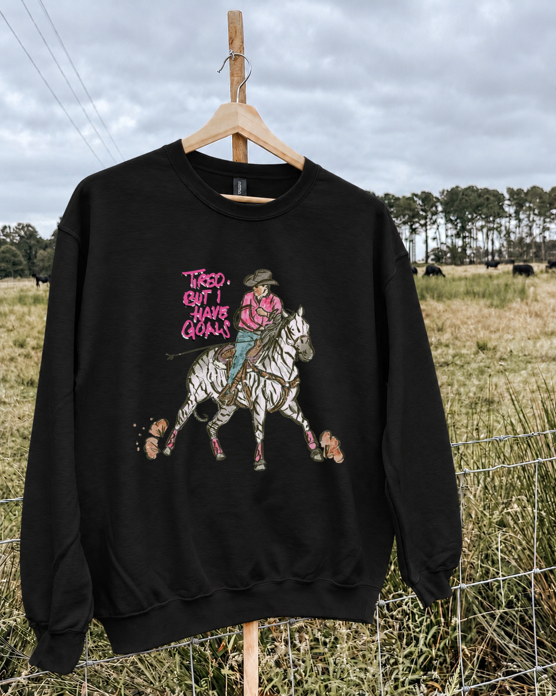 Tired But I Have Goals Crewneck