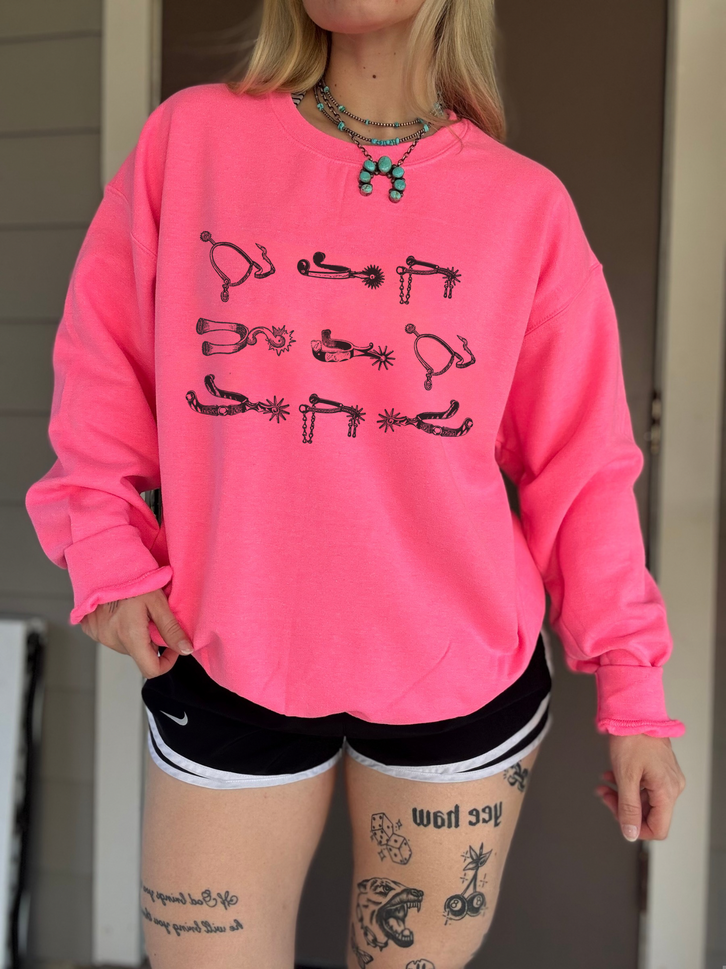 The Spurs Crewneck (Hot Pink)
