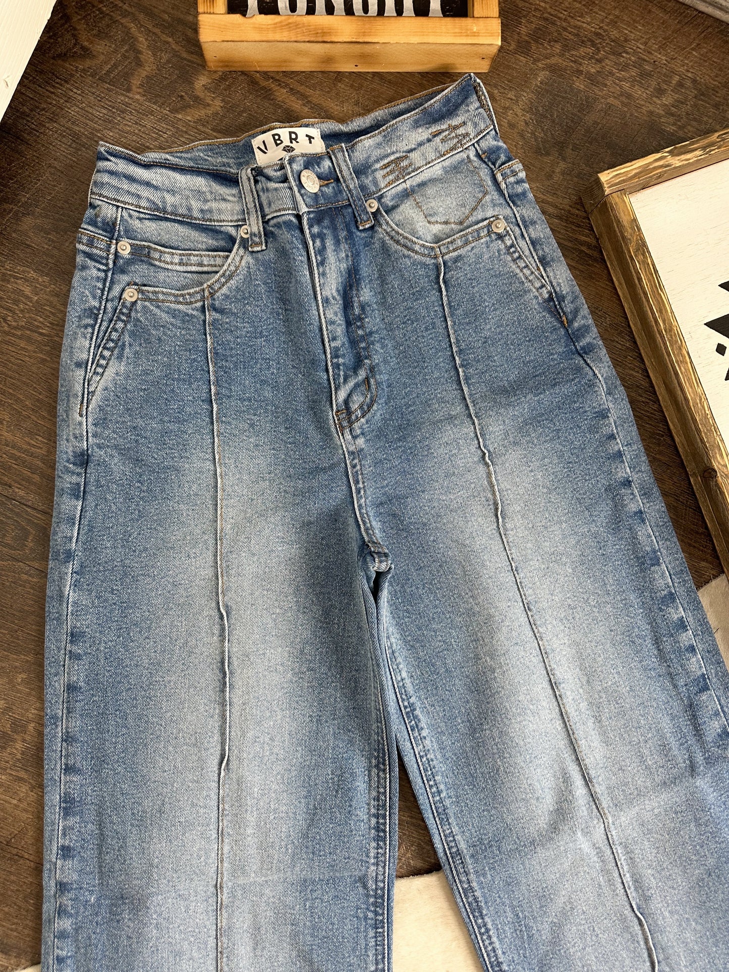 The Pin Stripe Cuff Jeans