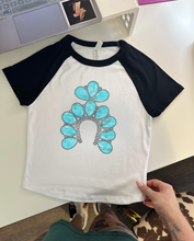 Load image into Gallery viewer, Turquoise Squash Baby Tee
