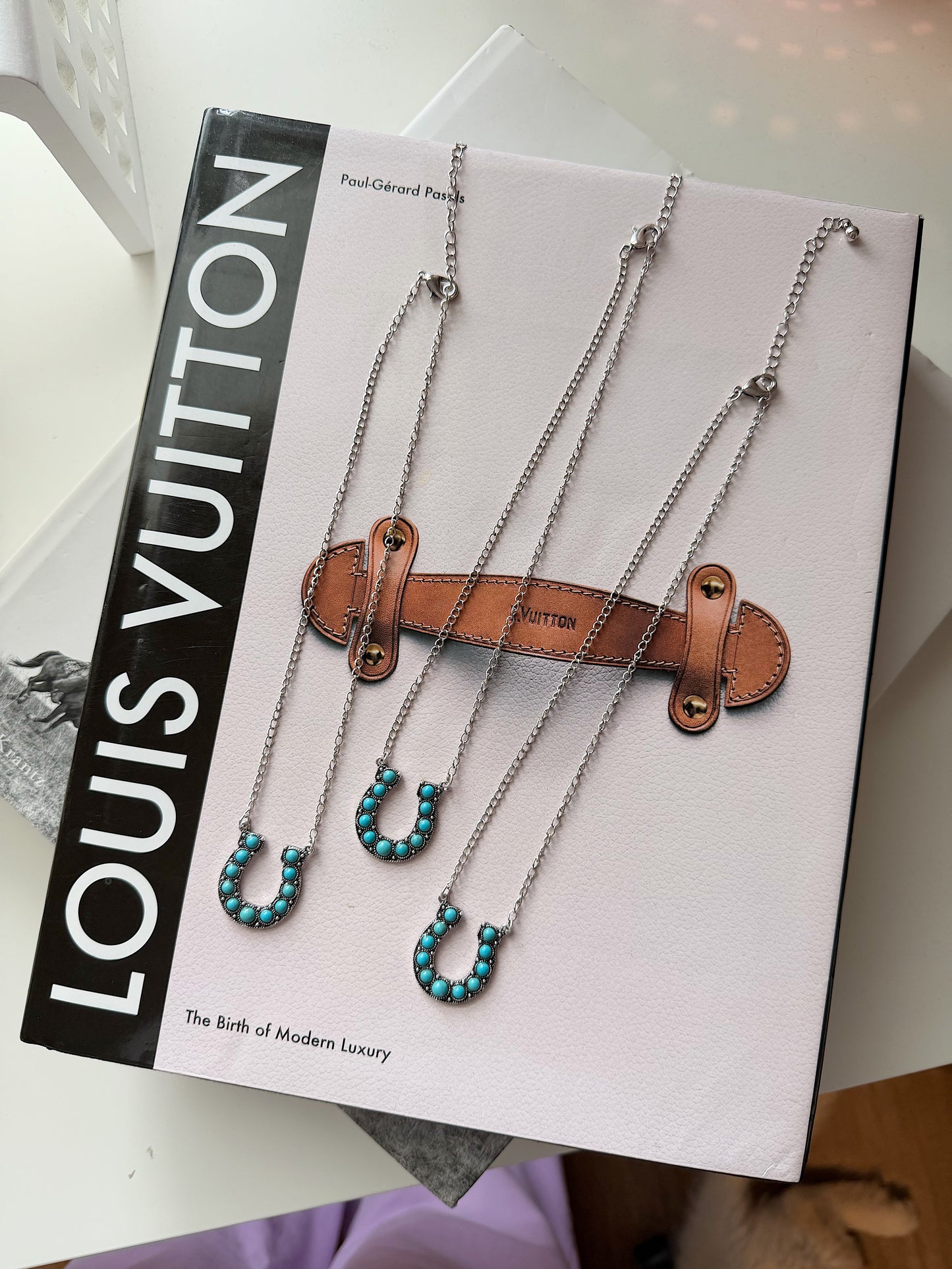 Turquoise Horseshoe Necklace