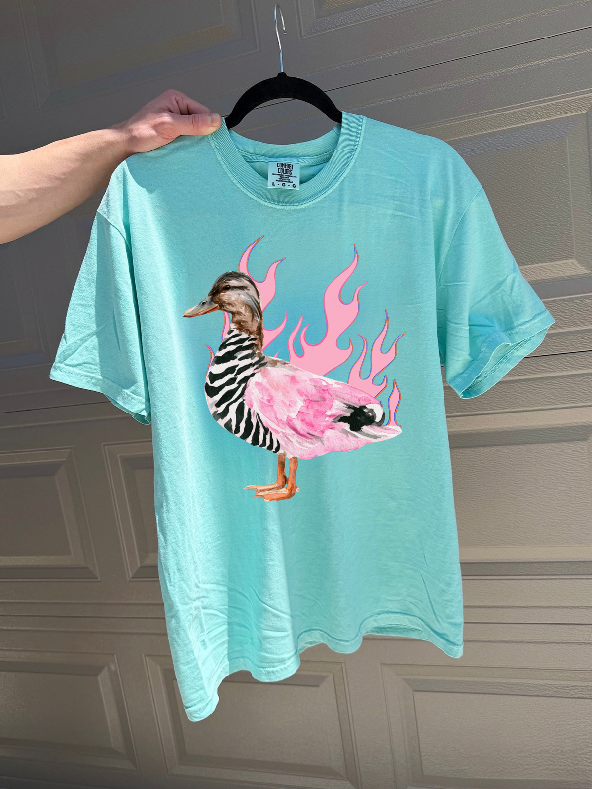 Pink Flame Mallard COMFORT COLORS TEE