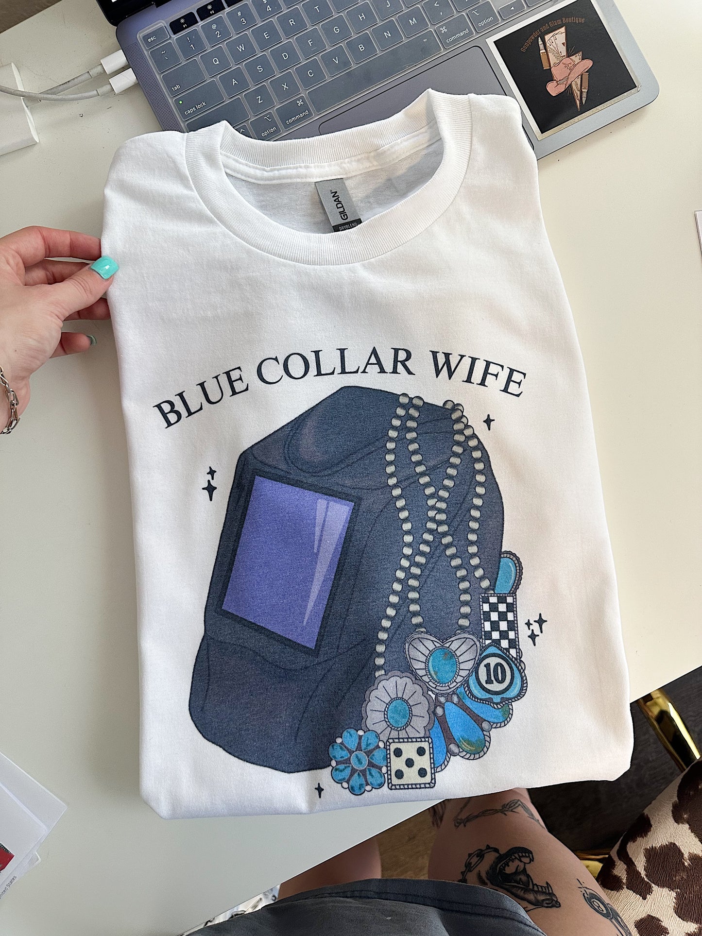 Blue Collar Wife (Welder) TEE or CREWNECK