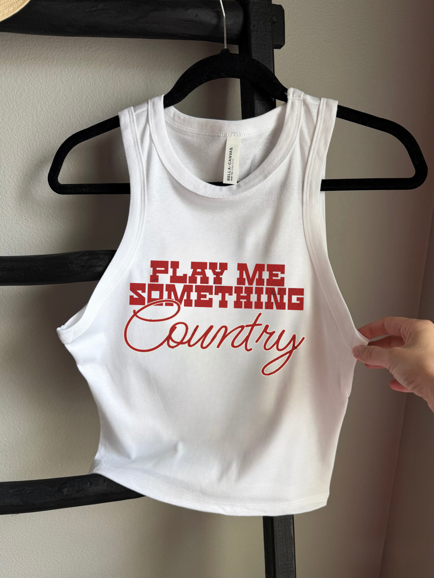 Play Me Something Country Cropped Tank