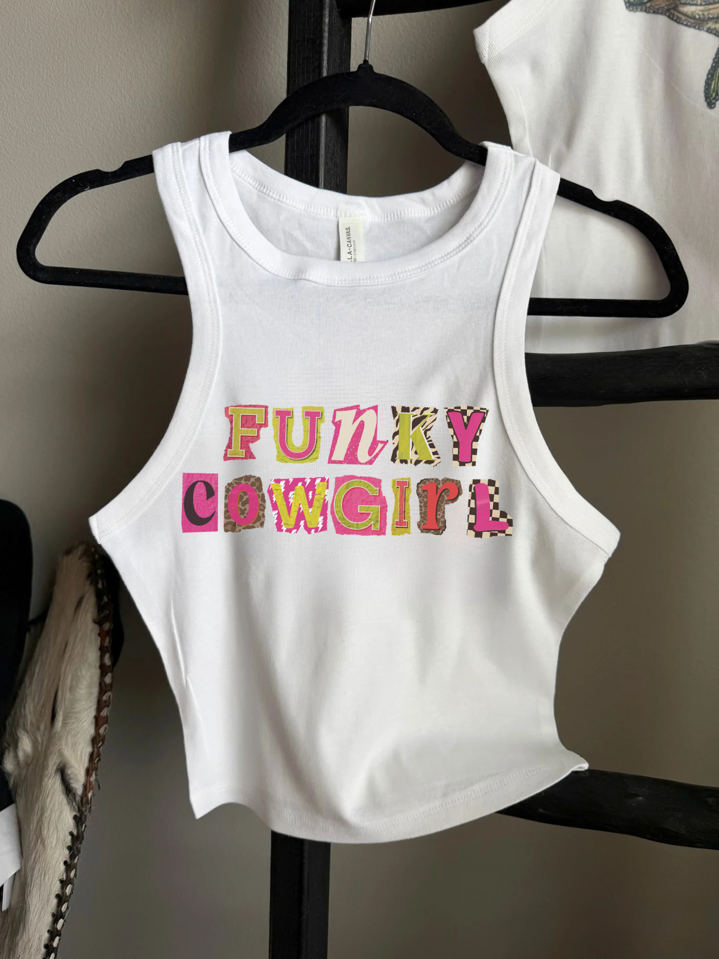 Funky Cowgirl Cropped Tank