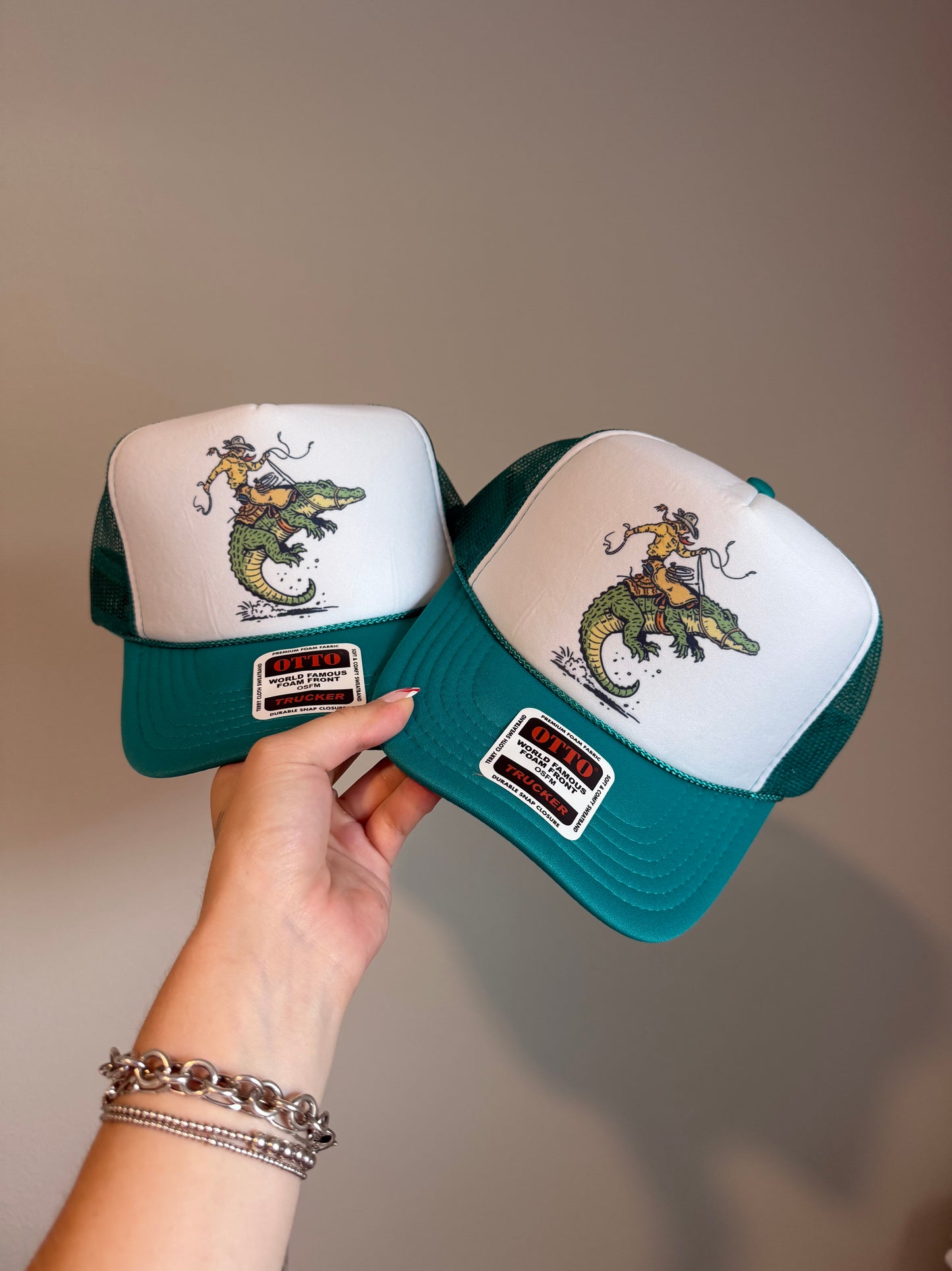 Alligator Cowboy Trucker Hat (Multiple Color Options)