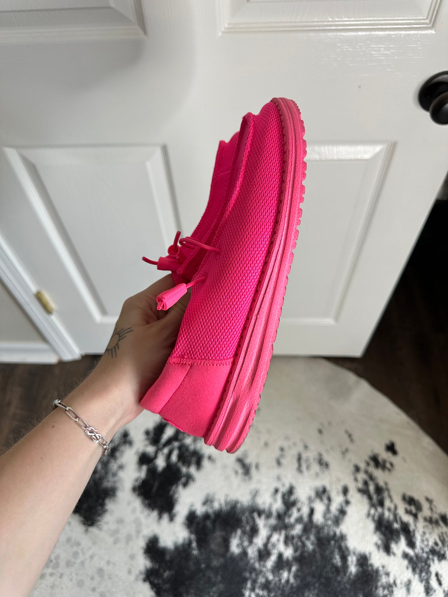 Hot Pink Hey Dudes size 8