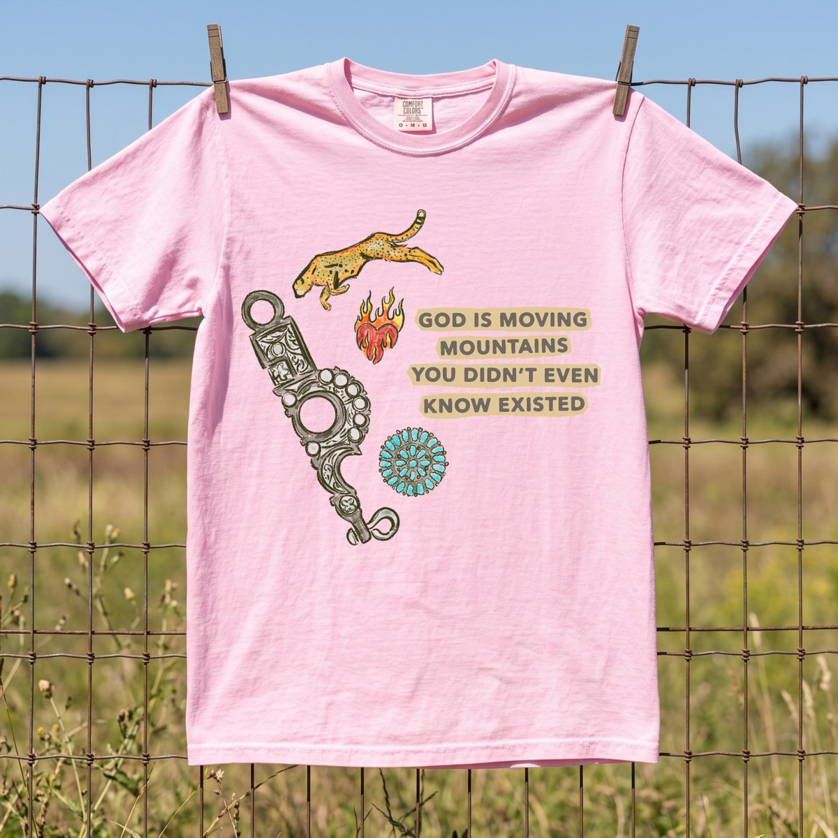 God Is Moving Mountains COMFORT COLORS TEE