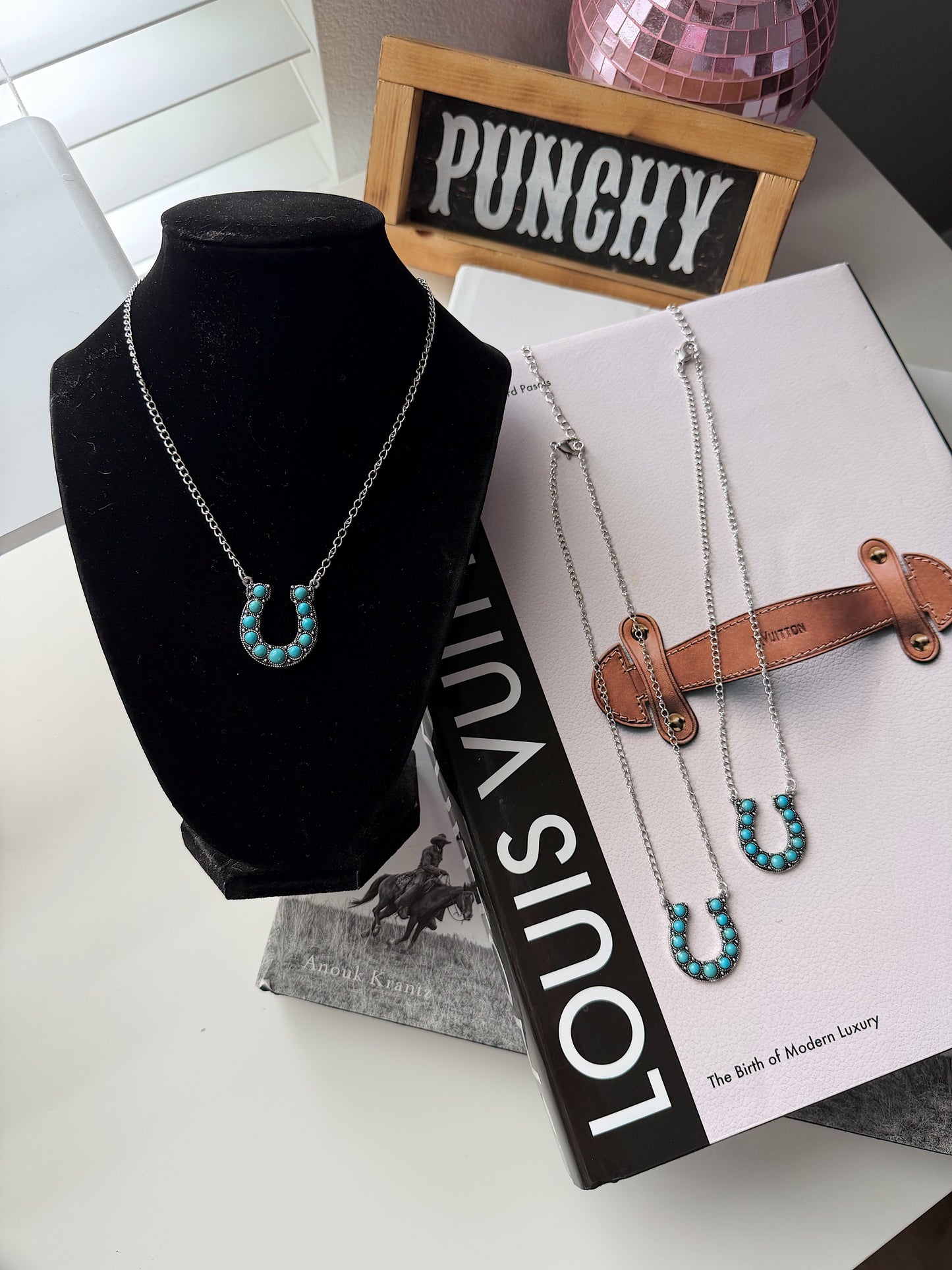Turquoise Horseshoe Necklace